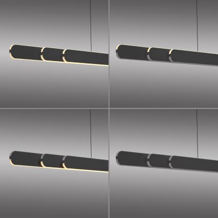 Schöner Wohnen 12577-18 - LED-dimbare hanglamp aan kabel ADRIANA ROUND 2xLED/24W/230V 2700/3000/3500/4000/5000K 160 cm zwart