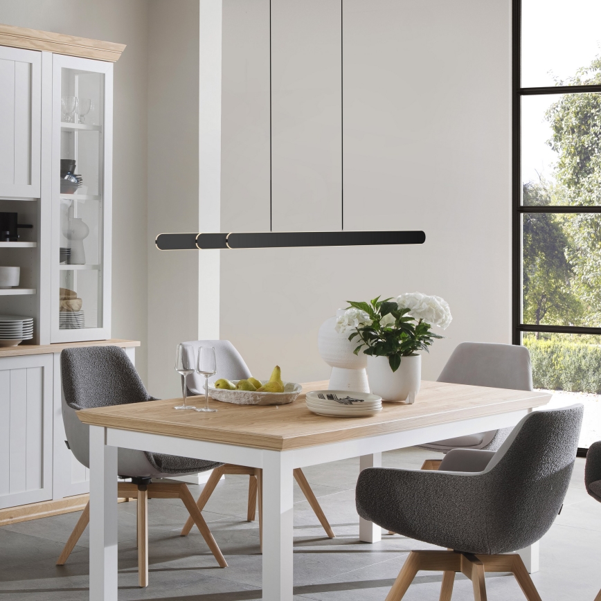 Schöner Wohnen 12577-18 - Suspension LED dimmable sur câble ADRIANA ROUND 2xLED/24W/230V 2700/3000/3500/4000/5000K 160 cm noir