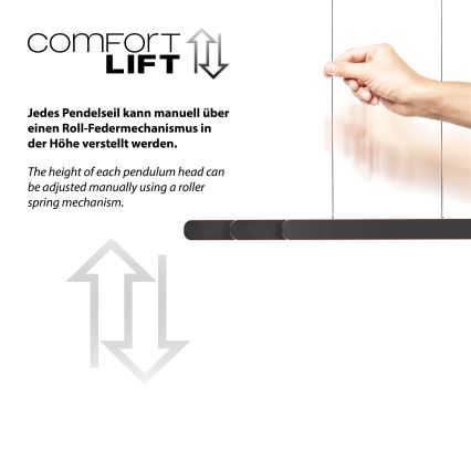 Schöner Wohnen 12577-18 - Suspension LED dimmable sur câble ADRIANA ROUND 2xLED/24W/230V 2700/3000/3500/4000/5000K 160 cm noir