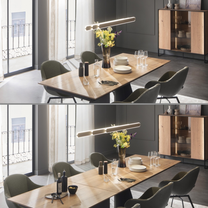 Schöner Wohnen 12577-39 - Dimbare LED-hanglamp aan kabel ADRIANA ROUND 2xLED/24W/230V 2700/3000/3500/4000/5000K 160 cm grijs