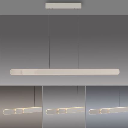 Schöner Wohnen 12577-39 - Dimbare LED-hanglamp aan kabel ADRIANA ROUND 2xLED/24W/230V 2700/3000/3500/4000/5000K 160 cm grijs