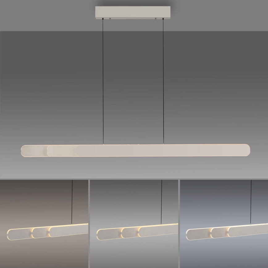 Schöner Wohnen 12577-39 - Dimbare LED-hanglamp aan kabel ADRIANA ROUND 2xLED/24W/230V 2700/3000/3500/4000/5000K 160 cm grijs