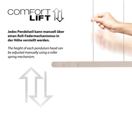 Schöner Wohnen 12577-39 - Dimbare LED-hanglamp aan kabel ADRIANA ROUND 2xLED/24W/230V 2700/3000/3500/4000/5000K 160 cm grijs