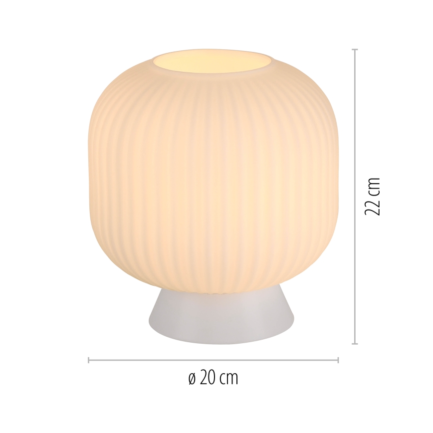 Schöner Wohnen 13573-16 - Lampe de table NAMI 1xE27/25W/230V blanche