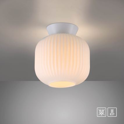 Schöner Wohnen 13574-16 - Plafondlamp NAMI 1xE27/25W/230V Ø 20 cm wit