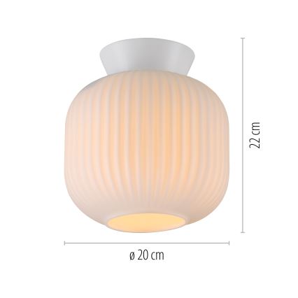 Schöner Wohnen 13574-16 - Plafondlamp NAMI 1xE27/25W/230V Ø 20 cm wit