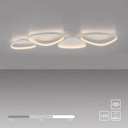 Schöner Wohnen 14039-16 - Plafonnier LED dimmable PEBBLES LED/35,5W/230V blanc