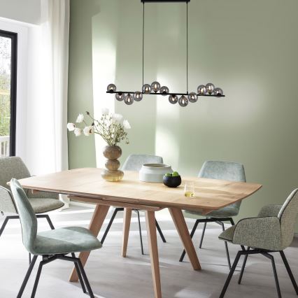 Schöner Wohnen 14504-18 - LED-kroonluchter aan kabel DUBAI 13xG9/3W/230V zwart/rookglas