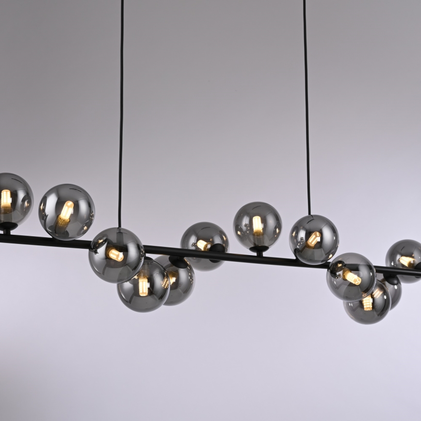 Schöner Wohnen 14504-18 - Suspension LED sur câble DUBAI 13xG9/3W/230V 118 m noir/fumé