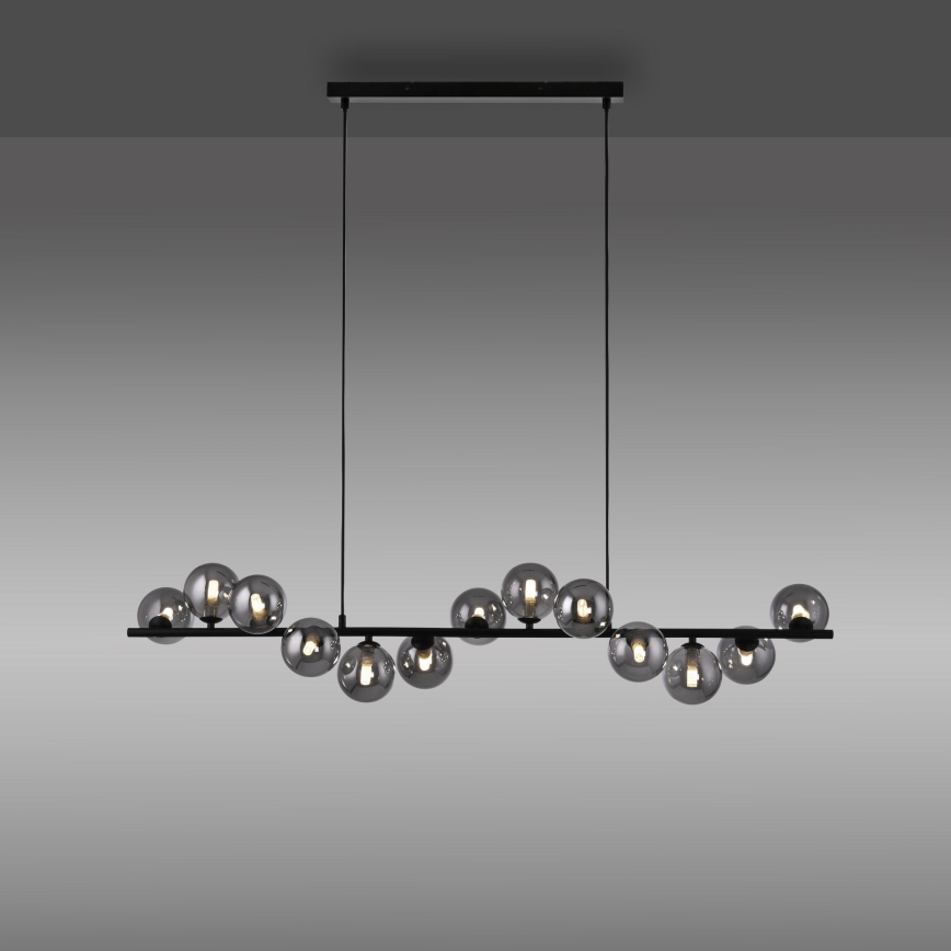 Schöner Wohnen 14504-18 - Suspension LED sur câbles DUBAI 13xG9/3W/230V noir/fumé