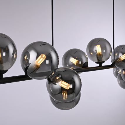 Schöner Wohnen 14504-18 - Suspension LED sur câbles DUBAI 13xG9/3W/230V noir/fumé