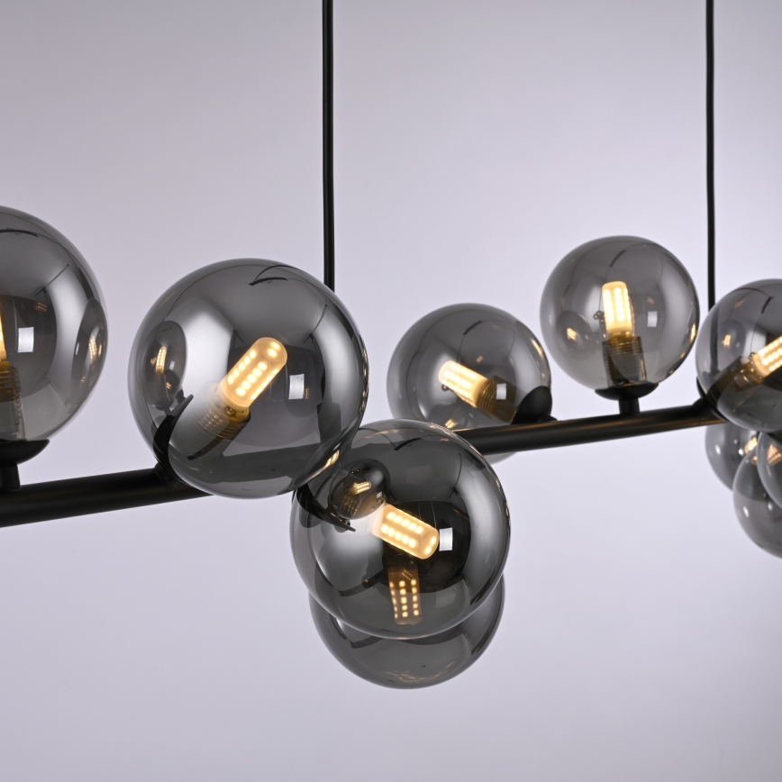 Schöner Wohnen 14504-18 - Suspension LED sur câbles DUBAI 13xG9/3W/230V noir/fumé