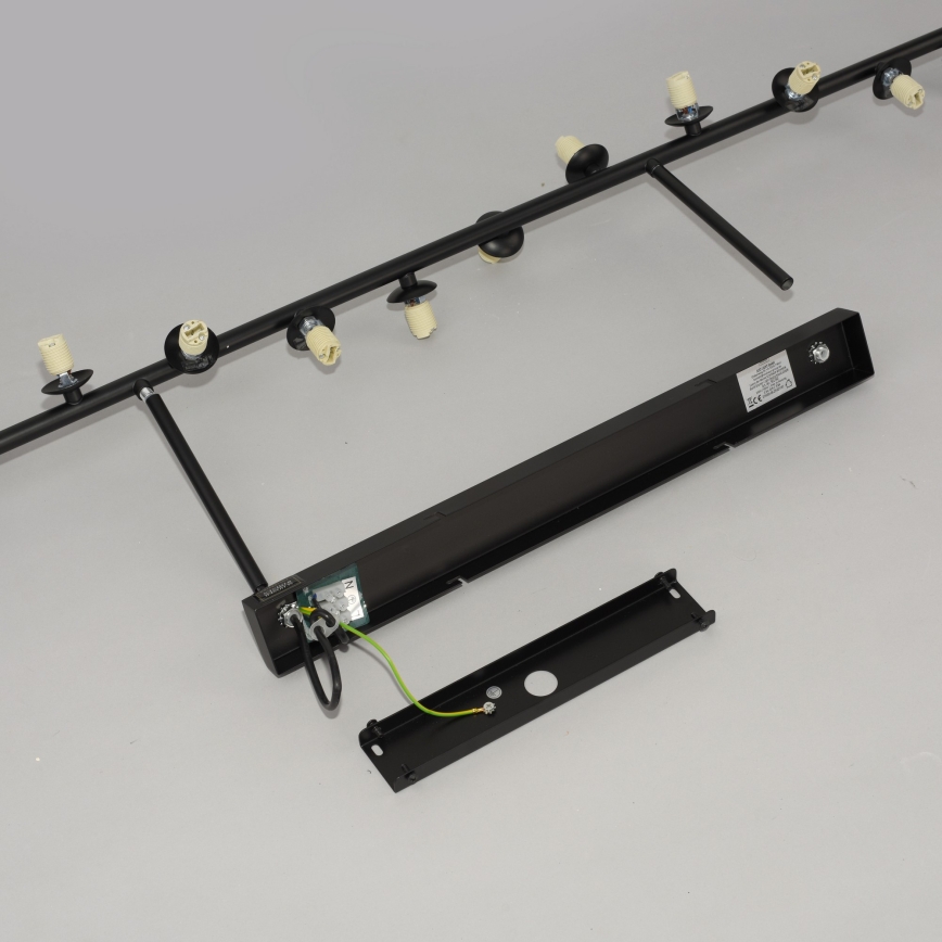 Schöner Wohnen 14505-18 - LED-kroonluchter aan stang DUBAI 13xG9/3W/230V zwart/gerookt glas