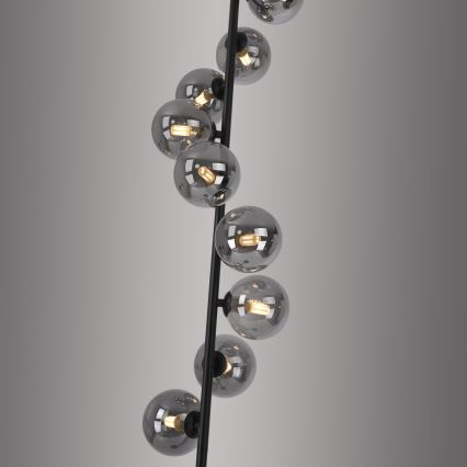 Schöner Wohnen 14506-18 - LED vloerlamp DUBAI 9xG9/3W/230V zwart/gerookt glas