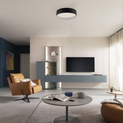 Schöner Wohnen 14593-18 - Plafonnier LED dimmable TAVOLI LED/10W/230V 2700-6500K Ø 28,5 cm noir + télécommande