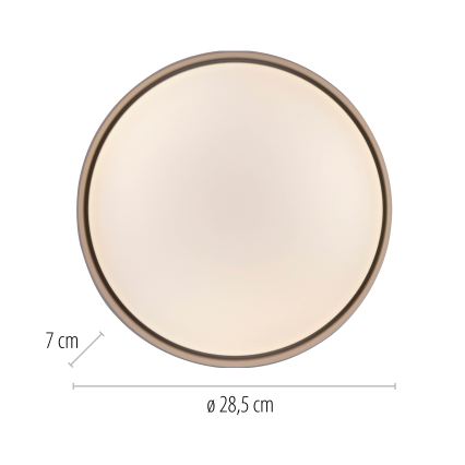 Schöner Wohnen 14593-39 - Plafonnier LED dimmable TAVOLI LED/10W/230V 2700-6500K Ø 28,5 cm gris + télécommande