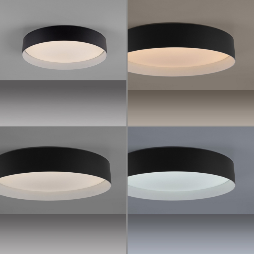 Schöner Wohnen 14594-18 - Plafonnier LED dimmable TAVOLI LED/20W/230V 2700-6500K Ø 39 cm noir + télécommande