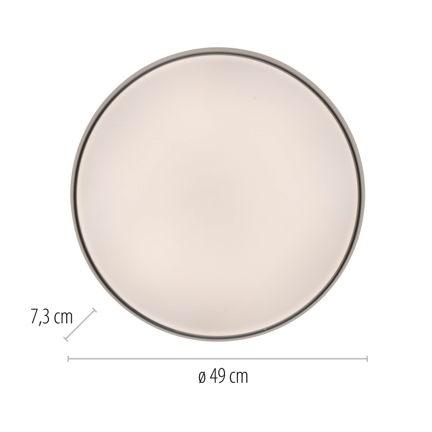 Schöner Wohnen 14595-18 - Dimbare LED-plafondlamp TAVOLI LED/34W/230V 2700-6500K diam. 49 cm zwart + afstandsbediening