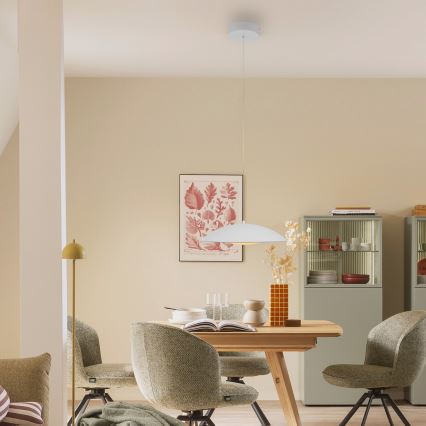 Schöner Wohnen 14606-16 - Lustre LED dimmable sur câble LENTE LED/17W/230V Ø 40 cm blanc