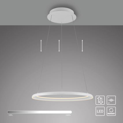 Schöner Wohnen 15570-16 - Dimbare LED-kabelhanglamp QUILLO LED/36W/230V Ø 60 cm wit