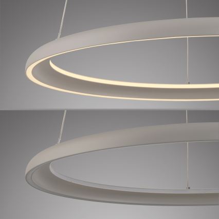 Schöner Wohnen 15570-39 - Dimbare LED-hanglamp aan kabel QUILLO LED/36W/230V, diameter 60 cm, grijs