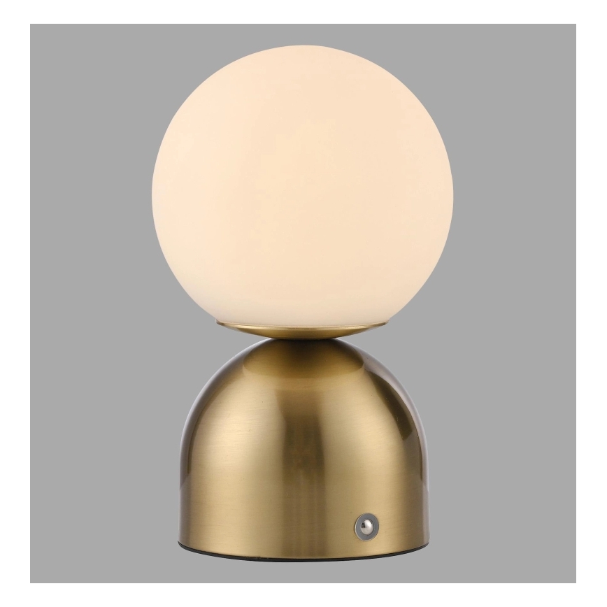 Schöner Wohnen 19218-12 - LED dimbare aanraak-oplaadbare tafellamp RUDI LED/1,2W/5V 3000-6000K 1200 mAh goudkleurig