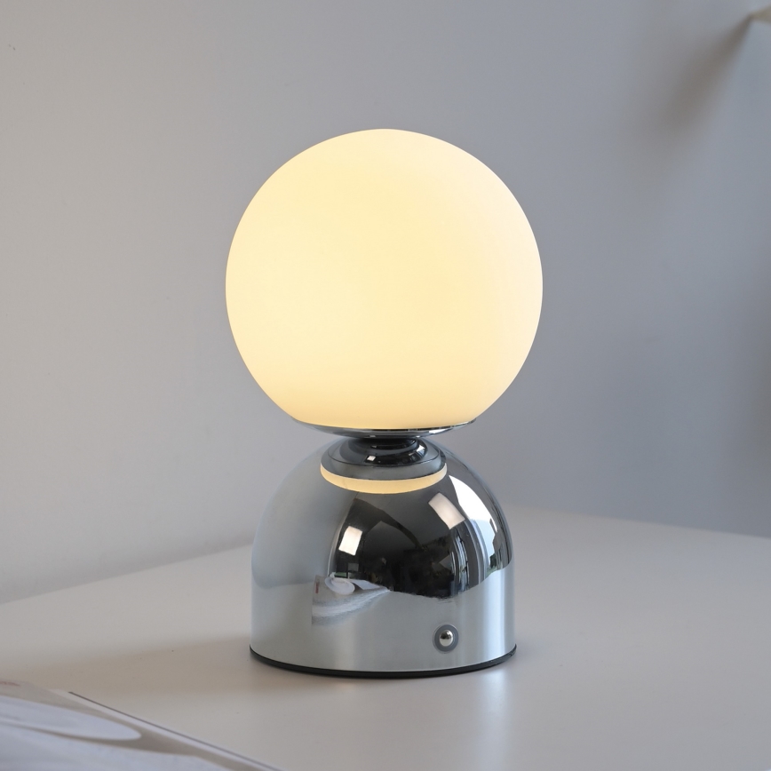 Schöner Wohnen 19218-17 - Dimbare oplaadbare tafellamp RUDI met aanraakbediening LED/1,2W/5V 3000-6000K 1200 mAh glanzend chroom