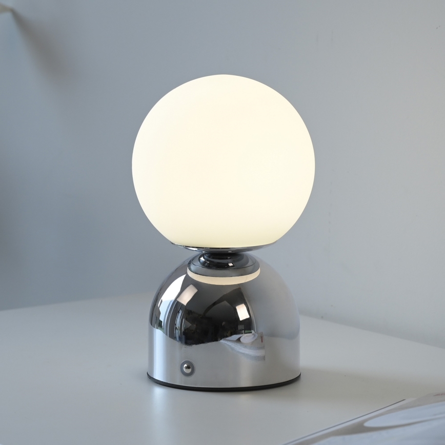 Schöner Wohnen 19218-17 - Dimbare oplaadbare tafellamp RUDI met aanraakbediening LED/1,2W/5V 3000-6000K 1200 mAh glanzend chroom