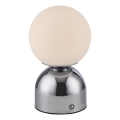 Schöner Wohnen 19218-17 - lampe de table LED tactile et dimmable rechargeable RUDI LED/1,2W/5V 3000-6000K 1200 mAh fini chromé brillant