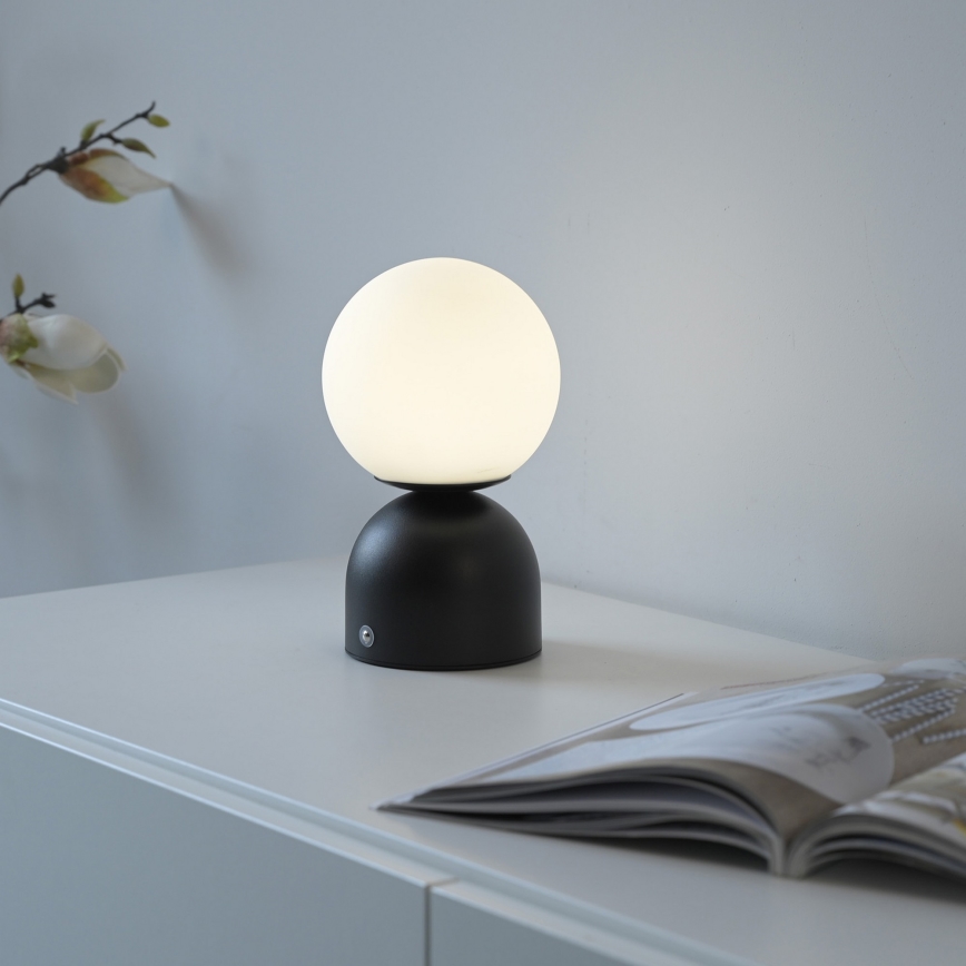 Schöner Wohnen 19218-18 - LED dimbare touch-oplaadbare tafellamp RUDI LED/1,2W/5V 3000-6000K 1200 mAh zwart