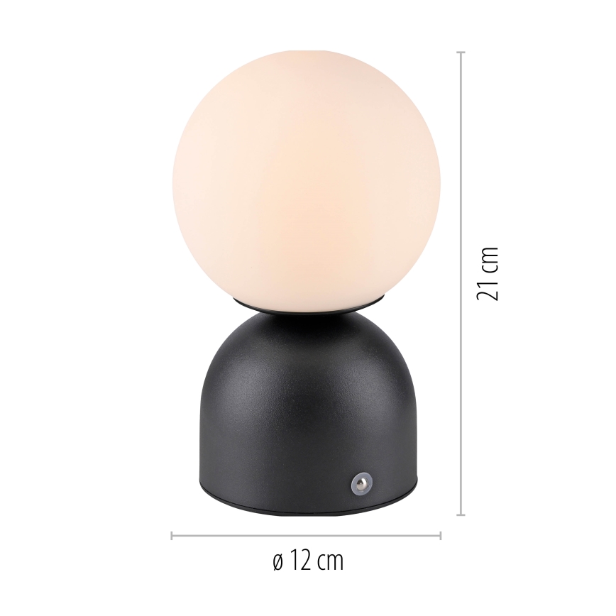 Schöner Wohnen 19218-18 - LED dimbare touch-oplaadbare tafellamp RUDI LED/1,2W/5V 3000-6000K 1200 mAh zwart