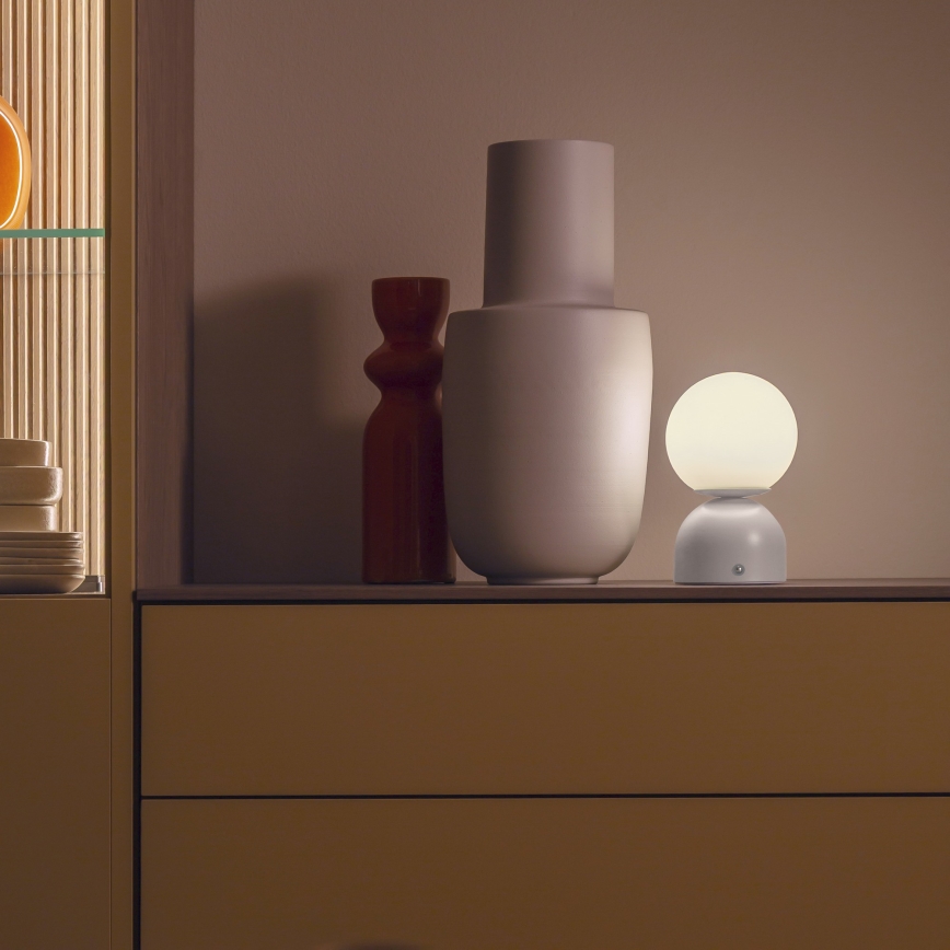 Schöner Wohnen 19218-39 - lampe de table LED tactile dimmable et rechargeable RUDI LED/1,2W/5V 3000-6000K 1200 mAh gris