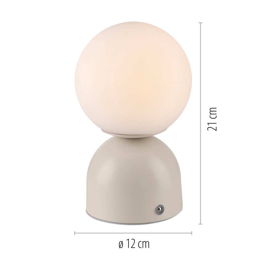 Schöner Wohnen 19218-39 - lampe de table LED tactile dimmable et rechargeable RUDI LED/1,2W/5V 3000-6000K 1200 mAh gris