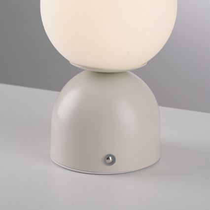 Schöner Wohnen 19218-39 - LED-dimbare tafellamp met aanraakbediening en oplaadbare accu RUDI LED/1,2W/5V 3000-6000K 1200 mAh grijs