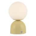 Schöner Wohnen 19218-81 - LED dimbare aanraak- en oplaadbare tafellamp RUDI LED/1,2W/5V 3000-6000K 1200 mAh geel