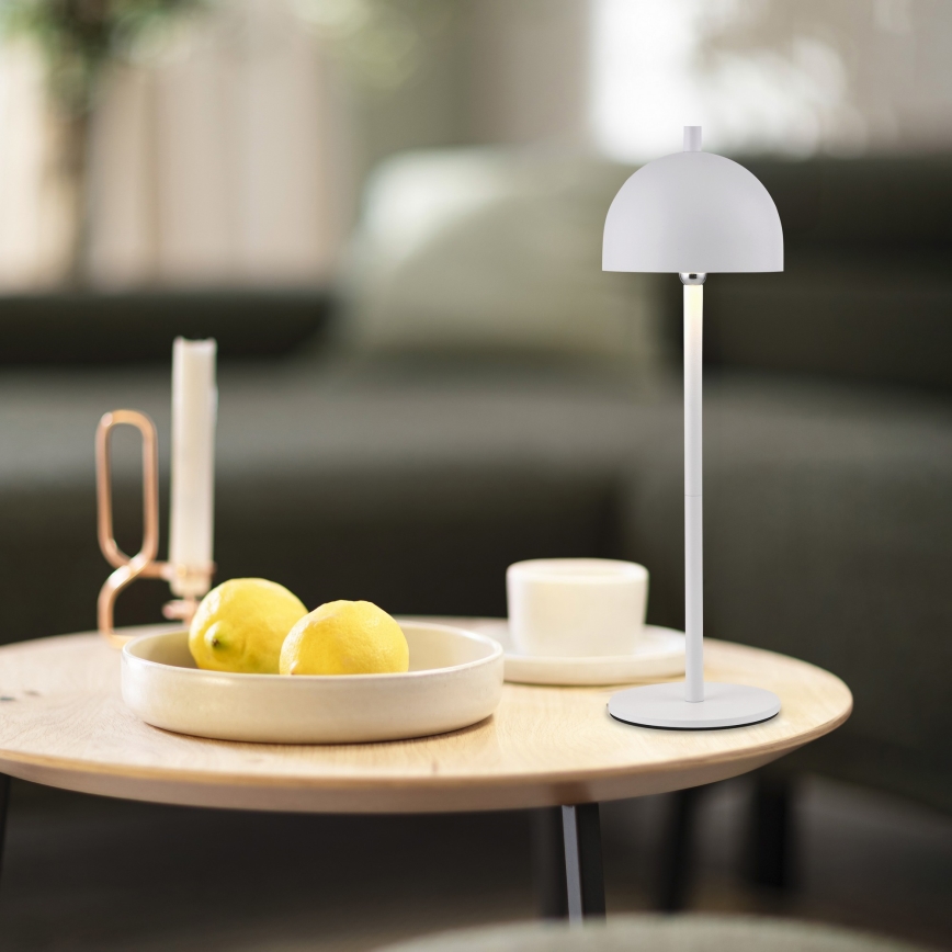 Schöner Wohnen 19244-16 - LED-dimbare, aanraakgestuurde oplaadbare buitentafellamp BELLIS LED/2,5W/5V 2600 mAh IP54 wit