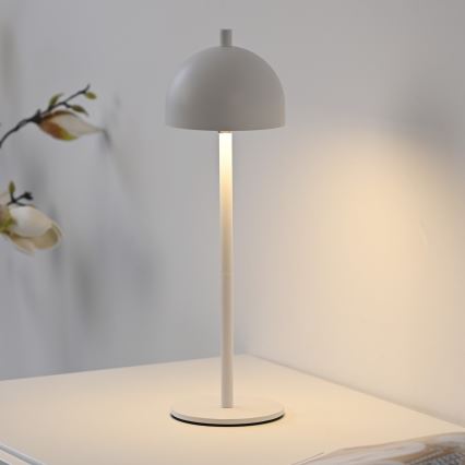 Schöner Wohnen 19244-16 - LED-dimbare, aanraakgestuurde oplaadbare buitentafellamp BELLIS LED/2,5W/5V 2600 mAh IP54 wit