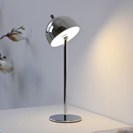 Schöner Wohnen 19244-17 - Lampe de table d'extérieur rechargeable, tactile et dimmable BELLIS LED/2,5W/5V 2600 mAh IP54 chrome brillant