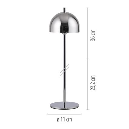 Schöner Wohnen 19244-17 - Lampe de table d'extérieur rechargeable, tactile et dimmable BELLIS LED/2,5W/5V 2600 mAh IP54 chrome brillant