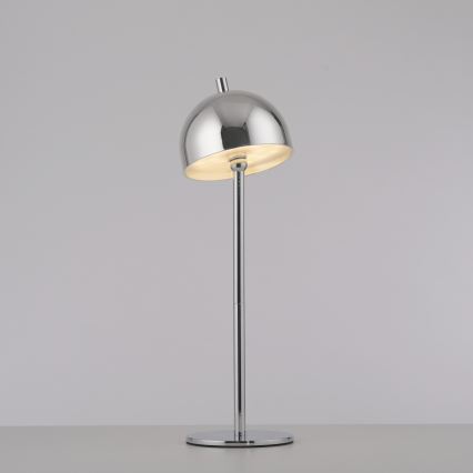 Schöner Wohnen 19244-17 - BELLIS dimbare oplaadbare buiten-tafellamp met touchbediening, LED 2,5W/5V, 2600 mAh, IP54, glanzend chroom