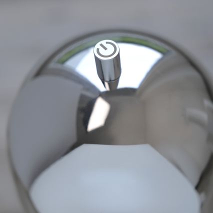 Schöner Wohnen 19244-17 - BELLIS dimbare oplaadbare buiten-tafellamp met touchbediening, LED 2,5W/5V, 2600 mAh, IP54, glanzend chroom