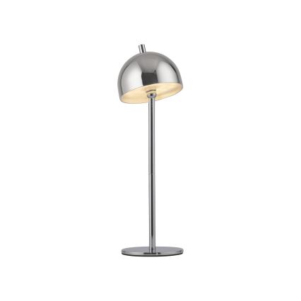 Schöner Wohnen 19244-17 - BELLIS dimbare oplaadbare buiten-tafellamp met touchbediening, LED 2,5W/5V, 2600 mAh, IP54, glanzend chroom