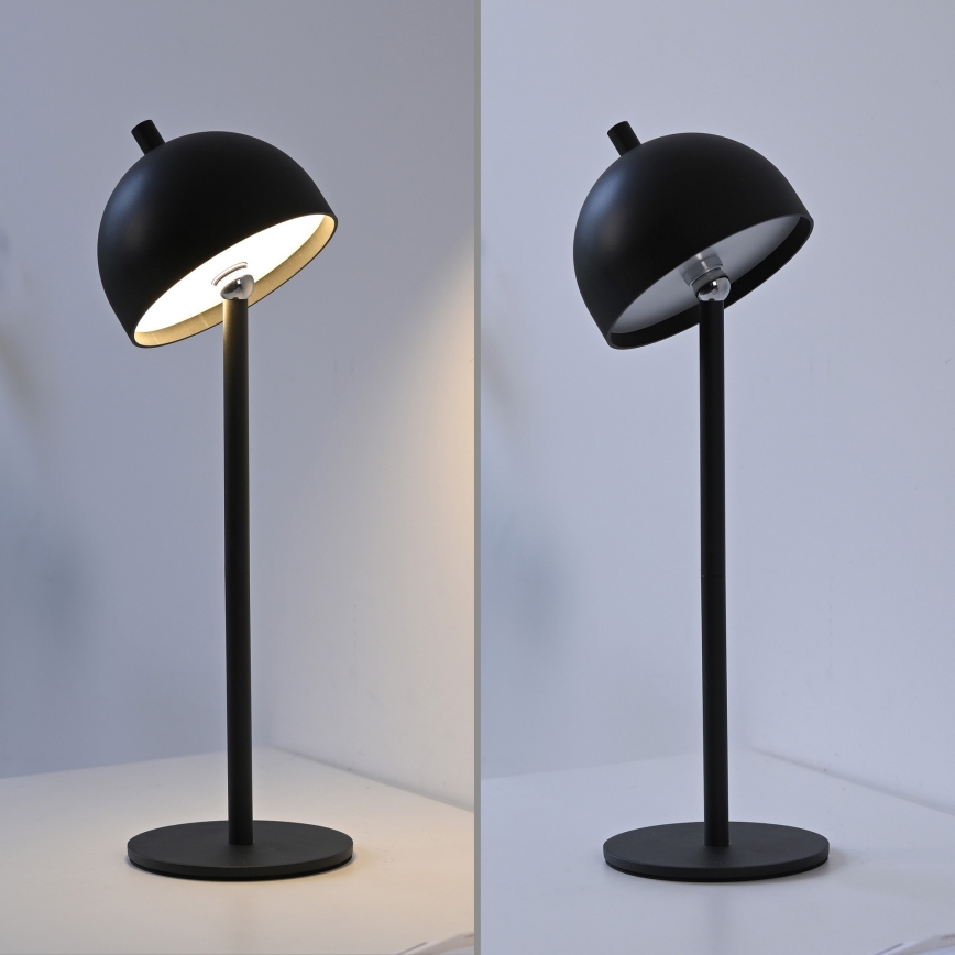 Schöner Wohnen 19244-18 - Lampe de table d'extérieur LED tactile dimmable rechargeable BELLIS LED/2,5W/5V 2600 mAh IP54 noire