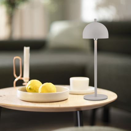 Schöner Wohnen 19244-39 - LED-dimbare aanraak- en oplaadbare buitentafellamp BELLIS LED/2,5W/5V 2600 mAh IP54 grijs