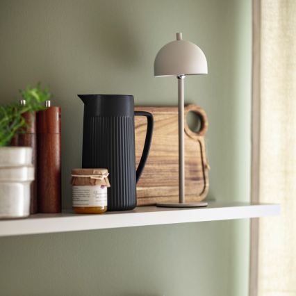 Schöner Wohnen 19244-39 - LED-dimbare aanraak- en oplaadbare buitentafellamp BELLIS LED/2,5W/5V 2600 mAh IP54 grijs