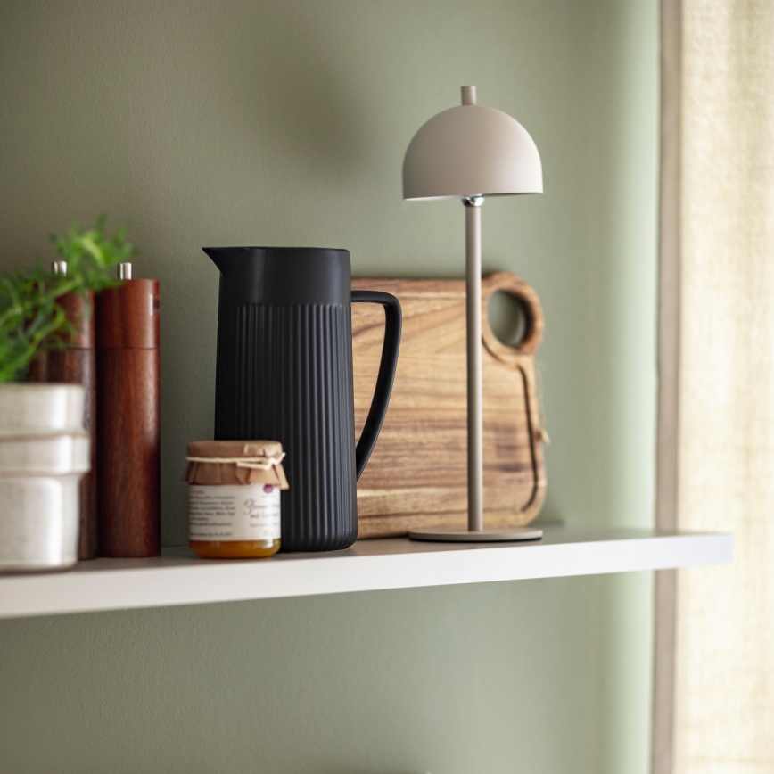 Schöner Wohnen 19244-39 - Lampe de table d'extérieur rechargeable tactile et dimmable BELLIS LED/2,5W/5V 2600 mAh IP54 grise