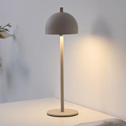 Schöner Wohnen 19244-39 - Lampe de table d'extérieur rechargeable tactile et dimmable BELLIS LED/2,5W/5V 2600 mAh IP54 grise