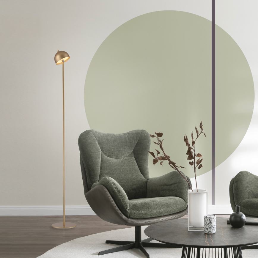 Schöner Wohnen 19245-12 - LED-dimbare, aanraakgevoelige, oplaadbare staande buitenlamp BELLIS, LED 2,5 W / 5 V, 2600 mAh, IP54, goudkleurig