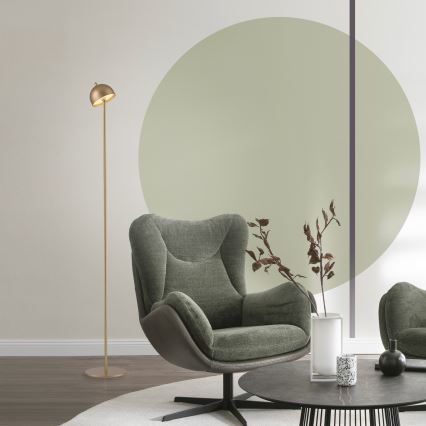 Schöner Wohnen 19245-12 - Lampe sur pied d'extérieur LED BELLIS, tactile, dimmable et rechargeable, 2,5 W/5 V, 2600 mAh, IP54, dorée