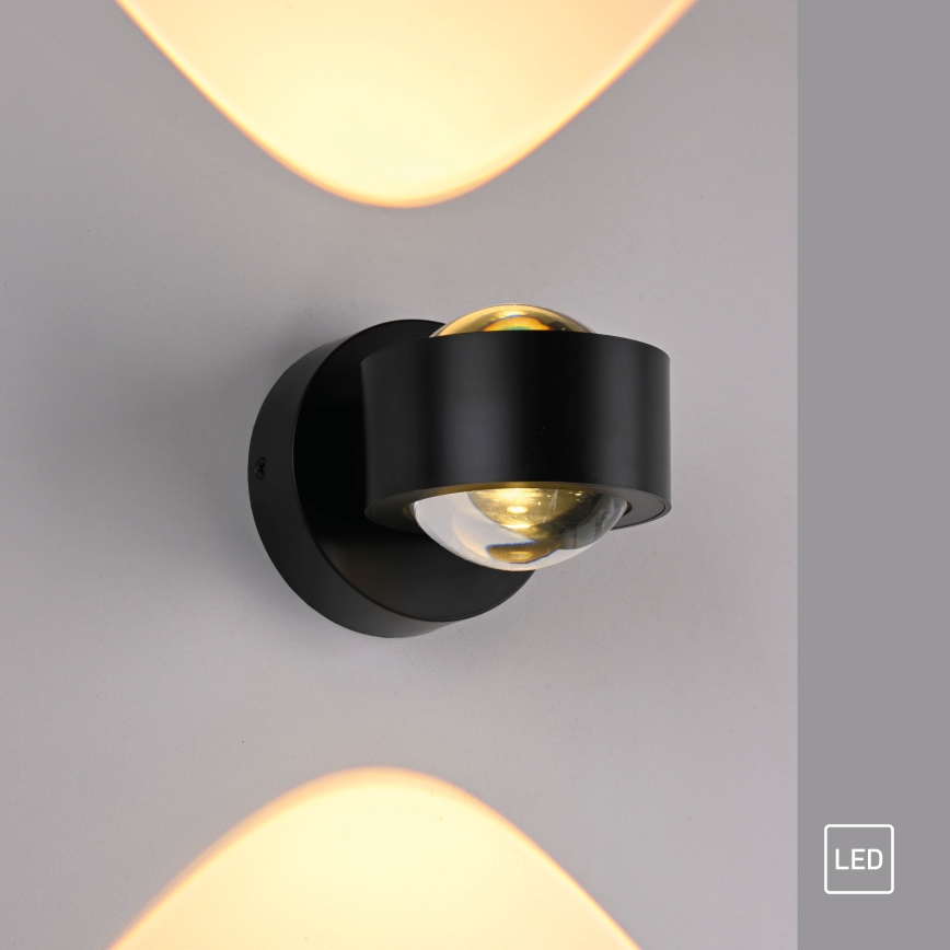 Schöner Wohnen 19331-18 - LED-wandlamp CHIA 2xLED/2W/230V zwart